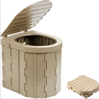 Toilettes pliantes, lavables, portables, pour le camping, toilettes d'urgence