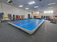 Grand tapis de gymnastique gonflable Airtrack à prix d'usine à usage domestique côtés en PVC de carbone