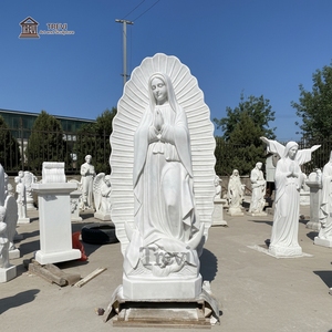 Statua TREVI Grande in <span class=keywords><strong>Marmo</strong></span> della Vergine Maria Cattolica, Scultura della Madonna di Guadalupe per Esterni - Product Image 1
