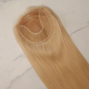 <span class=keywords><strong>Prothèse</strong></span> <span class=keywords><strong>capillaire</strong></span> hybride antidérapante de 16 pouces à densité moyenne, avec dessus en soie et base en PU, à clips à l'arrière, pour l'<span class=keywords><strong>alopécie</strong></span> - Product Image 3