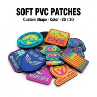 Patchs en silicone souple PVC personnalisés en forme de fleur avec logo 3D en relief pour chapeaux et vêtements - Accessoires de vêtements en gros