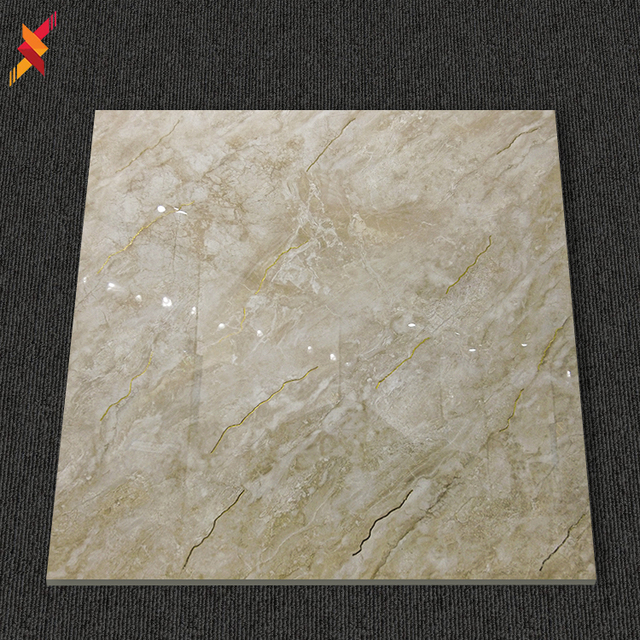 Hotel Bedroom Living Room Brown With Gold Veins Marble 800*800 Glazed Glossy Porcelain Polished Floor Tiles
