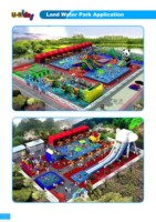 Parc aquatique gonflable commercial géant avec toboggan et piscine à structure, fabriqué en Chine, pour parcs d'aventure