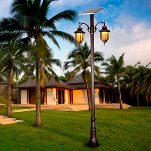 שחר באיכות גבוהה חיצונית קלאסית וינטג רחוב גן תאורה מוט אור 3 מ '3.5 מטר ip65 הוביל אור רחוב לתאורת כביש - Product Image 1