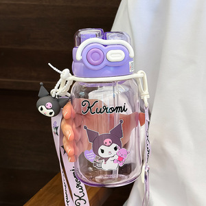 Zuo Mu My Melody Kids Water Bottle 500Ml Bpa Free Portable Straw <b>Cup</b> For School Girls With Strap - Product Image 3