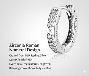 Glimmering Sleek <b>Hinged</b>‑Lock Ear Circles, Sturdy Sterling Silver Snap‑Closed <b>Hoop</b> Ear Adornments Inlaid With Continuous Pave‑Set - Product Image 2