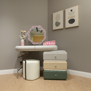 Table de toilette moderne personnalisable à 3 tiroirs pour chambre à coucher, achat en gros direct usine - Product Image 4
