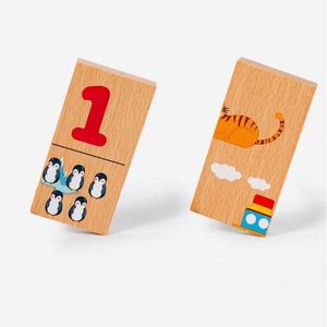 Rompecabezas de Doble Cara con Múltiples Cogniciones, Bloques de Construcción, 40 Piezas, Dominós, Juego de Madera STEM para Niños - Product Image 3