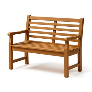 Banco de Jardín de Teca, Diseño Tradicional para Exteriores, Duradero, 2 Plazas, Apariencia Moderna, para Uso en Parques - Product Image 6