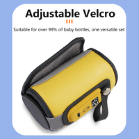Pemanas Susu Bayi dengan Pengaturan Suhu yang Dapat Disesuaikan, Layar LCD, Portabel, Pemanas Botol Bayi Cepat untuk Perjalanan