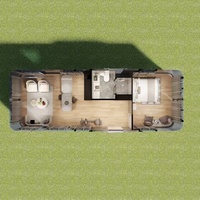 Casa Cápsula Espacial Modular de Acero, Moderna y Ecológica, Completamente Amueblada, Prefabricada, con Cocina, Dormitorio y Baño