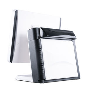 เครื่อง POS ซูเปอร์มาร์เก็ตขนาด 17 นิ้ว 16:9 พร้อมสแกนเนอร์ เครื่องพิมพ์ใบเสร็จ หน่วยความจำ 8GB 256GB พอร์ต VGA จอสัมผัสใหม่ สีดำ สำหรับธุรกิจ - Product Image 3