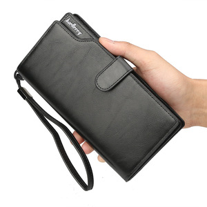 Baellerry <b>Men's</b> <b>Wallet</b> PU Leather Multifunctional Clutch Bag With Zipper Dark Brown Business Style - Product Image 4