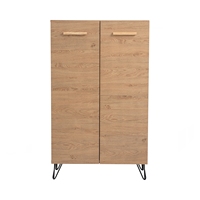 Meuble de rangement multifonction SAMOS en chêne scandinave moderne avec pieds en métal, pour salon, bureau à domicile, organisateur, 5+ compartiments