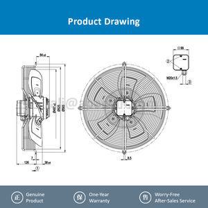 ebmpapst S4D500-AE03-01 400VAC 690/490W 1.43/0.86A 1360/1110RPM Condenseur électrique HVAC Réfrigération Climatisation OEM ODM - Product Image 4