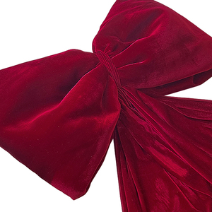 Lazo de Terciopelo Borgoña Extra Grande para Decoración del Árbol de Navidad, Corona, Pared, Bodas, Compromisos, Graduaciones y Hogar - Product Image 2