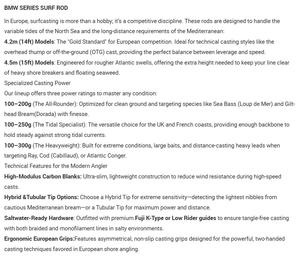 Caña de Pescar BMW de 15 pies, 100-200g, Punta Híbrida de Carbono, Sensible, para Pesca en el Mediterráneo, Ideal para Pescar a la Caña de Pescar al Pez Gilt-head - Product Image 3