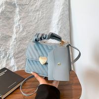 Damen Casual Handtasche Geldbörse Bonbonfarben Umhängetasche 2-teiliges Set Klassische Klapptasche mit Kette Umhängetaschen Damen Schultertaschen