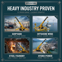 Mini-grue araignée sur chenilles personnalisable pour levage et transport intérieur/extérieur, multi-usages, service OEM/ODM, avec stabilisateurs robustes