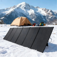 Panneau solaire monocristallin pliable haute efficacité 23% 200W, étanche IP66, 44V, noir, kit chargeur solaire portable, station d'alimentation, camping-car, camping