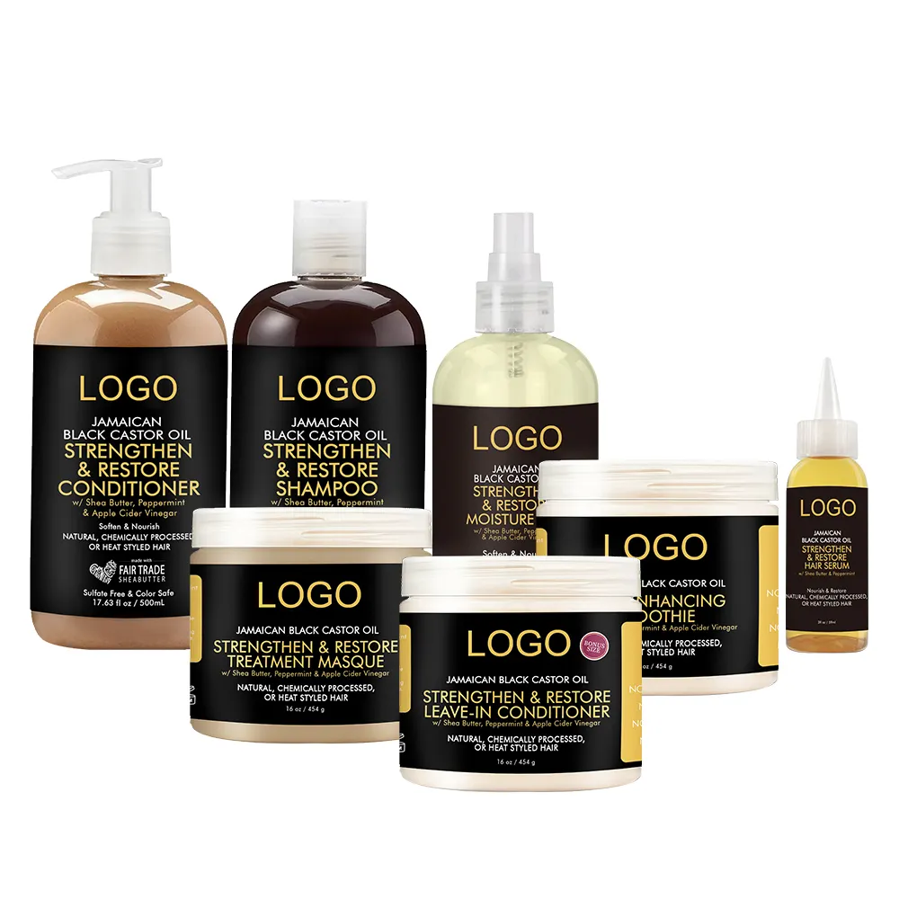 Jamaica Black Rizinusöl Bio Haarwuchs Shampoo und Conditioner Haar produkte Handelsmarke