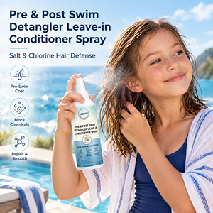 Après-shampoing sans rinçage et <span class=keywords><strong>spray</strong></span> démêlant pour <span class=keywords><strong>cheveux</strong></span>, protection contre le sel et le chlore, pour enfants et adultes, marque privée, OEM - Product Image 1