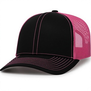 หมวกแก๊ป Black Pink ตาข่าย 6 แผง แบบ Snapback  สำหรับทุกเพศ ระบายอากาศได้ดี สวมใส่สบาย ปรับขนาดได้ เหมาะสำหรับฤดูใบไม้ผลิและฤดูร้อน สำหรับผู้ใหญ่ - Product Image 1