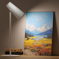 Lampe de table sans fil rechargeable USB réglable à 360 ° 3 modes de couleur Lampe murale 3-en-1 à commande tactile Lampe de bureau LED magnétique