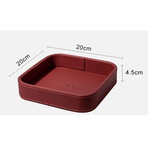 Vassoio Organizer in Pelle PU All'ingrosso, Vassoio Portagioie Premium Impilabile, Contenitore Multiuso per Tavolo d'<span class=keywords><strong>Ingresso</strong></span>, Chiavi, Portafoglio, Orologio - Product Image 5