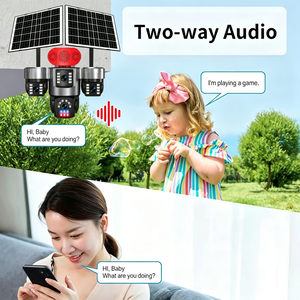 S6 Built-in Alarm 4-Lens 4G Solar Security IP Cameras <b>4K</b> AOV PTZ PIR Detection Human Auto Tracking Network <b>CCTV</b> Camera Outdoor - Product Image 3