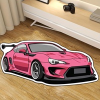Tapis personnalisé Anime, tapis et carpettes de forme irrégulière, imprimés en laine artificielle, lettres anglaises, tapis de dessin animé