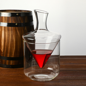 Jinbaijia - Juego de Enfriador de Vino de Cristal con Forma de Diamante, Cubitera para Vino Blanco, Sake, Hotel - Product Image 5
