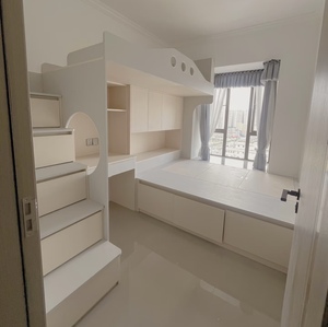 Letto a Castello Personalizzato per Piccoli Appartamenti, Comodo Letto in Legno con Contenitore per Camera da Letto, Design Moderno - Product Image 5