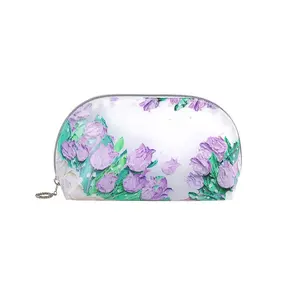 Letter Big With Full Set Of Travel Makeup Pouch Clear Cosmetic Case Bag