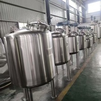 Réservoir de stockage horizontal monocouche en acier inoxydable de 1000 L pour huile d'olive et produits chimiques