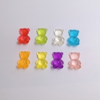 Cabochon in Resina Luminosa a Forma di Orsetto, Animali Orsetto che si Illuminano al Buio, Ciondoli per Slime, Perline per Nail Art, Fai da Te, Fermagli per Capelli, Scrapbooking e Decorazioni