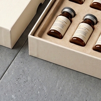 Boîte rigide personnalisée avec couvercle et base blancs pour flacons de peptides, 8 flacons, en carton moulé, impression offset, logo estampé à chaud en or