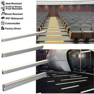 12W IP67 Aluminum LED Brick <strong>Lights</strong> 24V Warm White RGB Waterproof Rectangular Floor Linear Strip Dance Stage Park <strong>Steps</strong> Aisle - Product Image 1