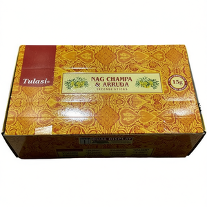 Tulasi Nag Champa & Arruda Incense Sticks 15g Dual Display Box 12 Packs - Product Image 1