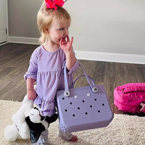Manufacturer EVA Beach Bag for Children Fashion Summer Handbags Kids Small Washable Eva Tote Rubber Bags DIY Charms <strong>Inserts</strong> - Product Image 5