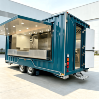 Trailer Jajanan Jalanan Tipe Kontainer Baru untuk Menjual Kopi, Burger, Kentang Goreng, Es Krim, BBQ, Bus, Truk Makanan Mobile, Sesuai Standar CE & DOT