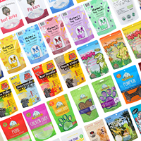 Sacs d'emballage pour aliments pour animaux de compagnie en PE imprimés sur mesure, fond plat et fermeture éclair réutilisable, grande taille 2 kg 5 kg 10 kg 15 kg pour chiens et chats
