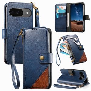 Étui en cuir à rabat avec boutons pour Google Pixel 9A/10A/9 <span class=keywords><strong>Pro</strong></span>/10 <span class=keywords><strong>Pro</strong></span> XL, avec fermeture éclair et cordon - Product Image 5