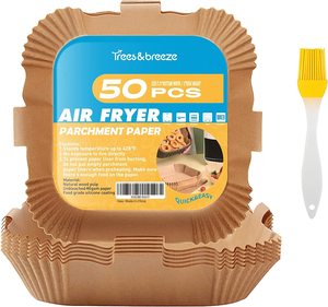 Parchment Food Grade Wholesale Air Fryer Paper <b>Liners</b> Kitchen Essentials Easy Cleaning Round Disposable Mat 1 Per Kit - Product Image 2