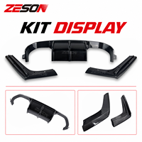 Diffuseur arrière en fibre de carbone sèche de style V pour BMW M3 M4 F80 F82 F83 2014-2018