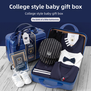 Ensemble <span class=keywords><strong>cadeau</strong></span> haut de gamme style universitaire preppy gris printemps pour bébés garçons : combinaison et veste chemise – <span class=keywords><strong>Cadeau</strong></span> pour un <span class=keywords><strong>an</strong></span> - Product Image 1