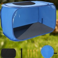 Boîte d'élevage pour poussins avec fenêtre transparente, kit pop-up respirant et chaud avec tapis imperméable, sac de rangement carré pour intérieur