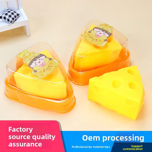 Cross-border Creative Cheese-shaped <b>Squishy</b> Food Toy Stress-relief Plaything Rubber Slow-rebound Venting Ball Youth QF - Product Image 2