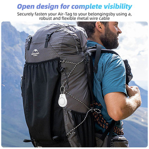 Funda Protectora Impermeable para <span class=keywords><strong>AirTag</strong></span> de Apple, Funda para Localizador con Llavero de Seguridad para Exteriores y Bucle de Cable de Acero - Product Image 5