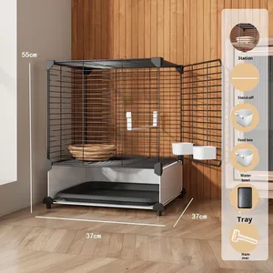 Muhabbet Kuşları, İspinozlar için Sağlam Papağan Kafesi, Yatay Tel İnci Kuş Yuvası, Kukabaklar için Özel Kuş Saklama Kutusu, Villa Kuş Evi - Product Image 6